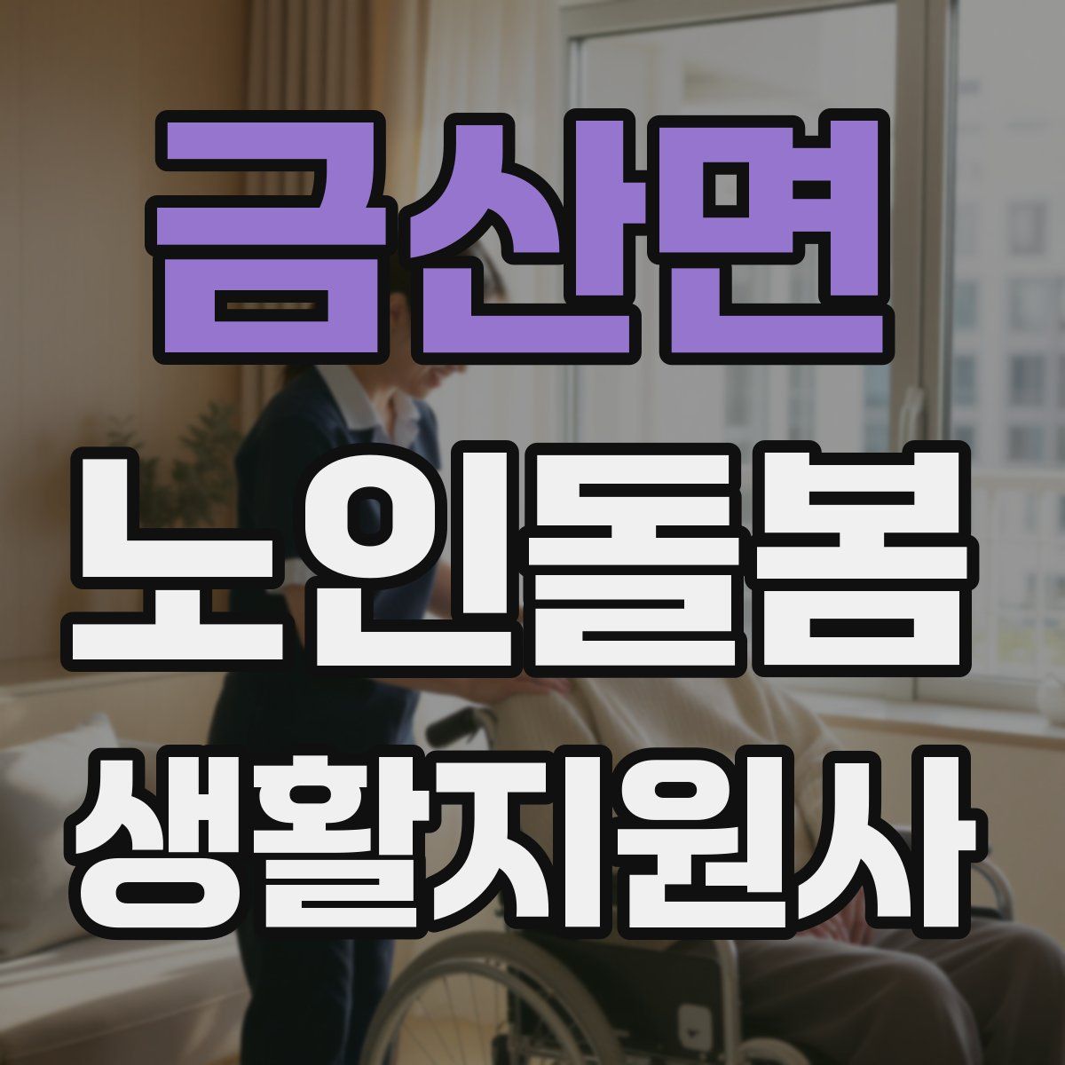 금산면 노인돌봄생활지원사 자격증