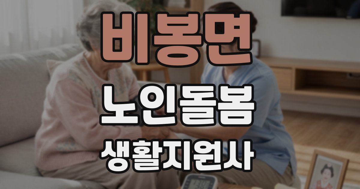 비봉면 노인돌봄생활지원사 자격증