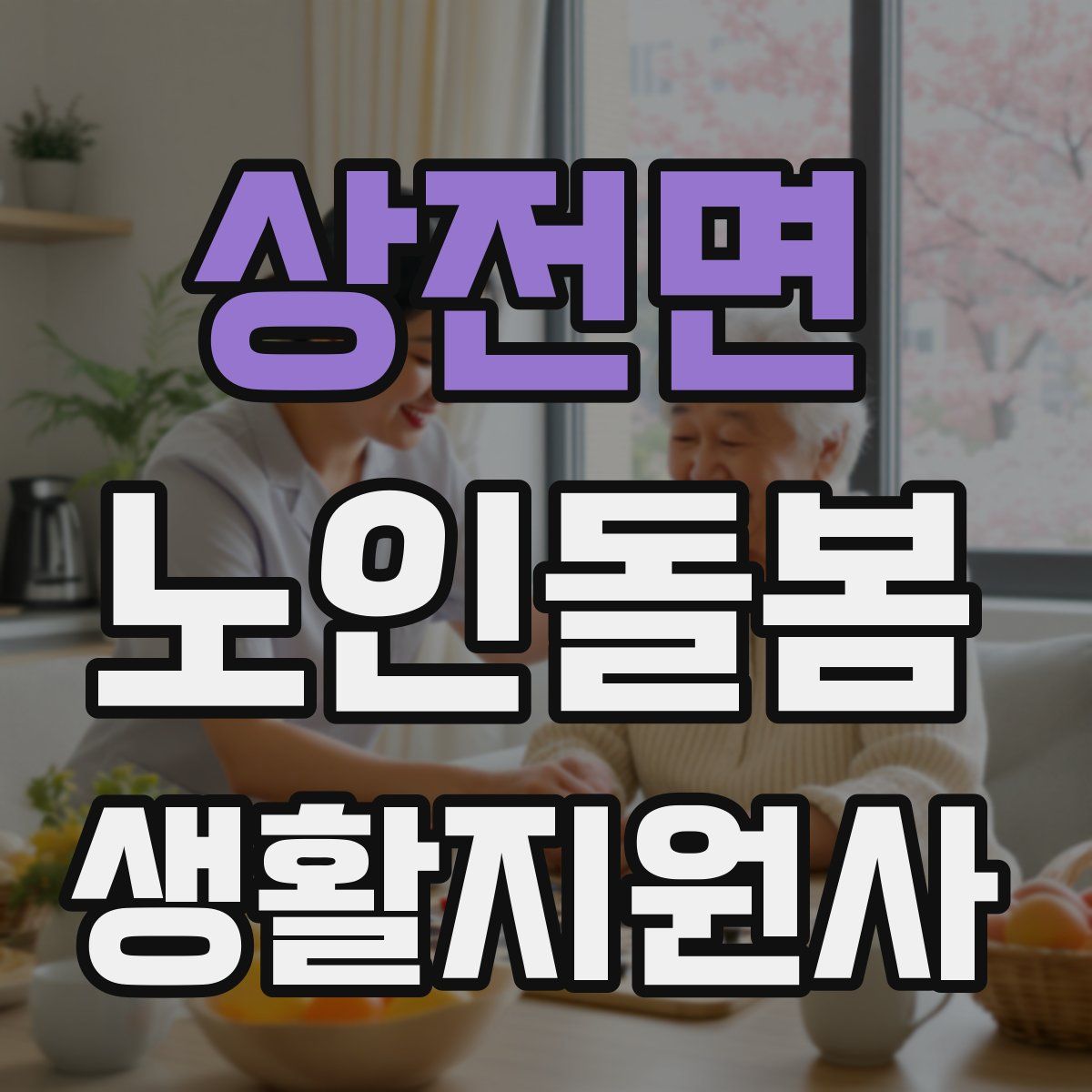 상전면 노인돌봄생활지원사 자격증