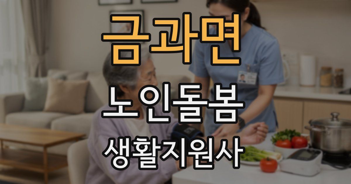 금과면 노인돌봄생활지원사 자격증
