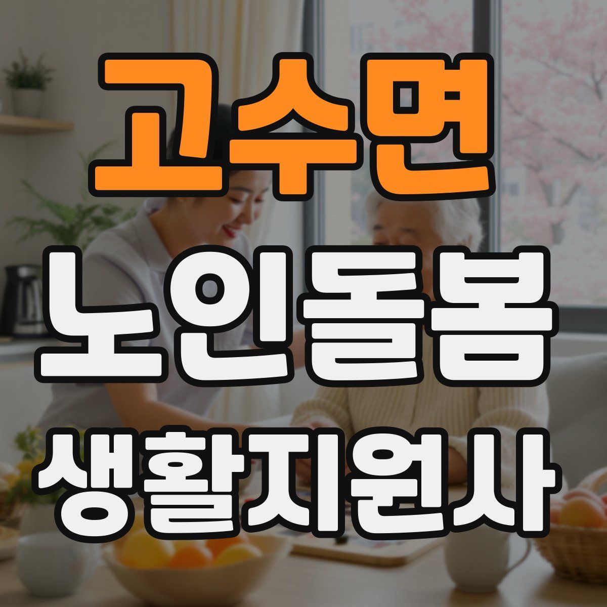 고수면 노인돌봄생활지원사 자격증