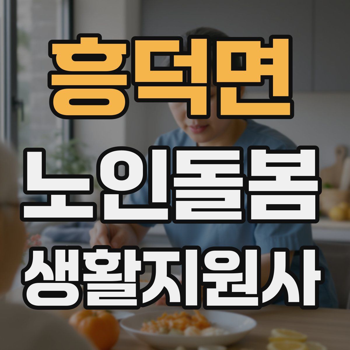 흥덕면 노인돌봄생활지원사 자격증