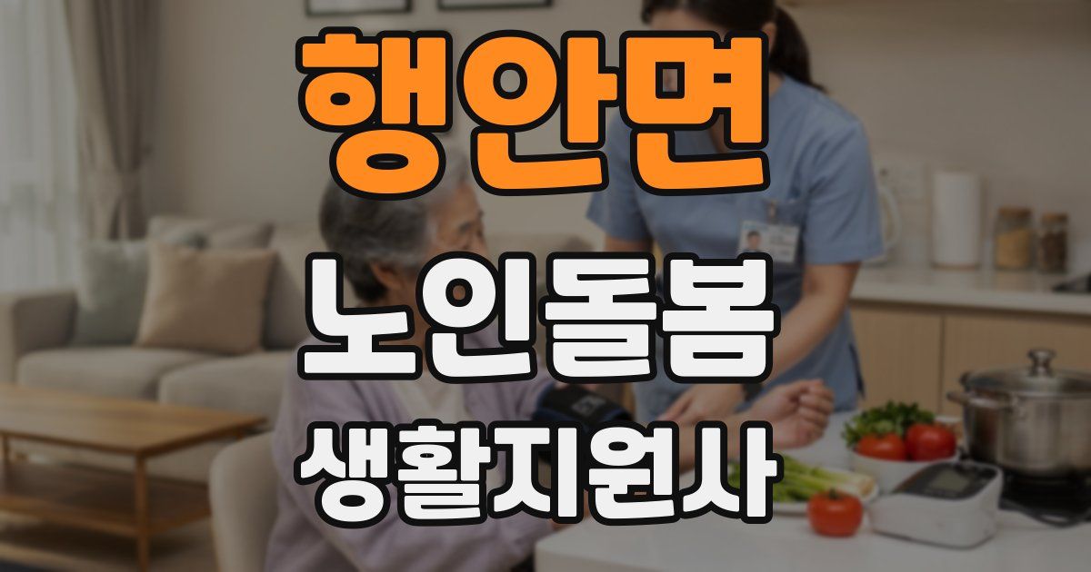 행안면 노인돌봄생활지원사 자격증