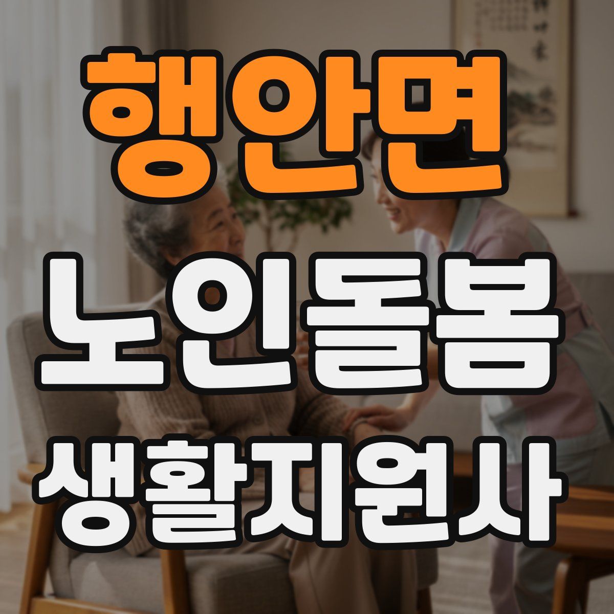 행안면 노인돌봄생활지원사 자격증