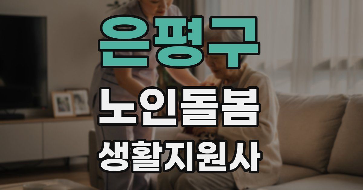 은평구 노인돌봄생활지원사 자격증
