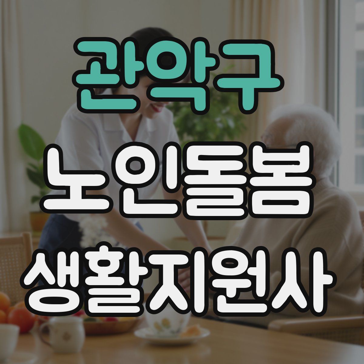 관악구 노인돌봄생활지원사 자격증