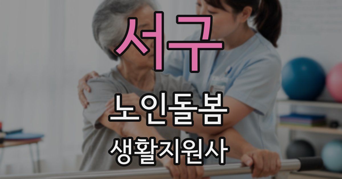 서구 노인돌봄생활지원사 자격증