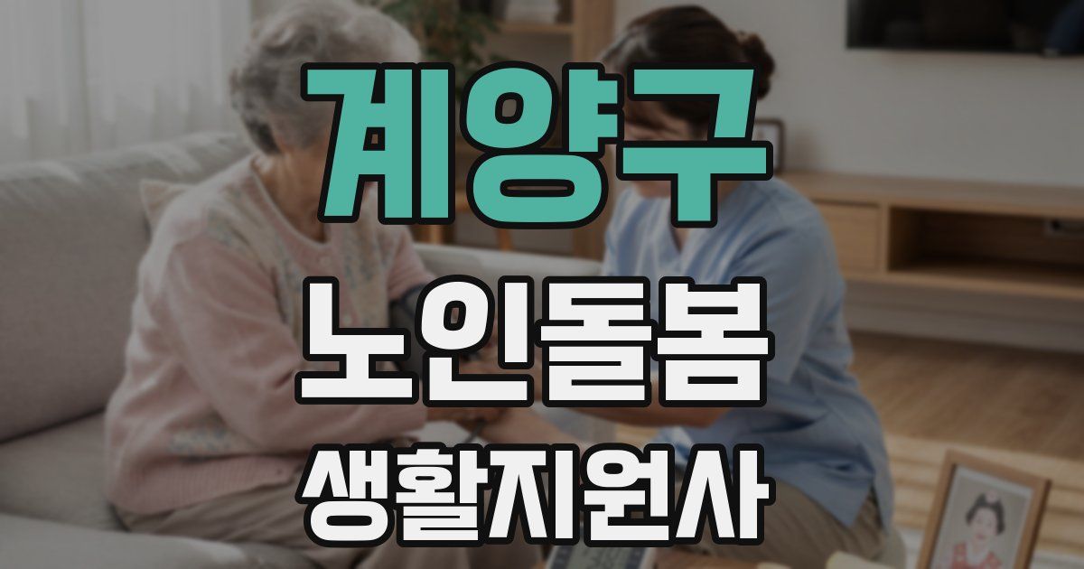 계양구 노인돌봄생활지원사 자격증