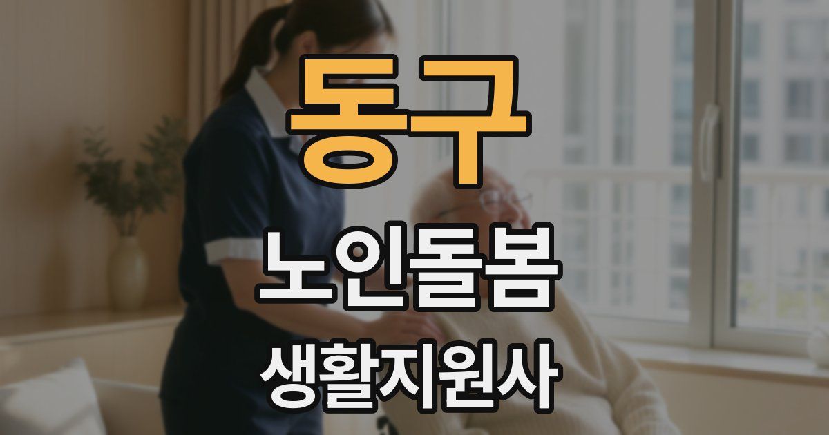 동구 노인돌봄생활지원사 자격증