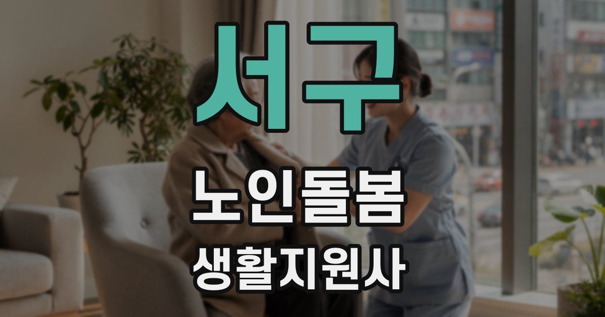 서구 노인돌봄생활지원사 자격증