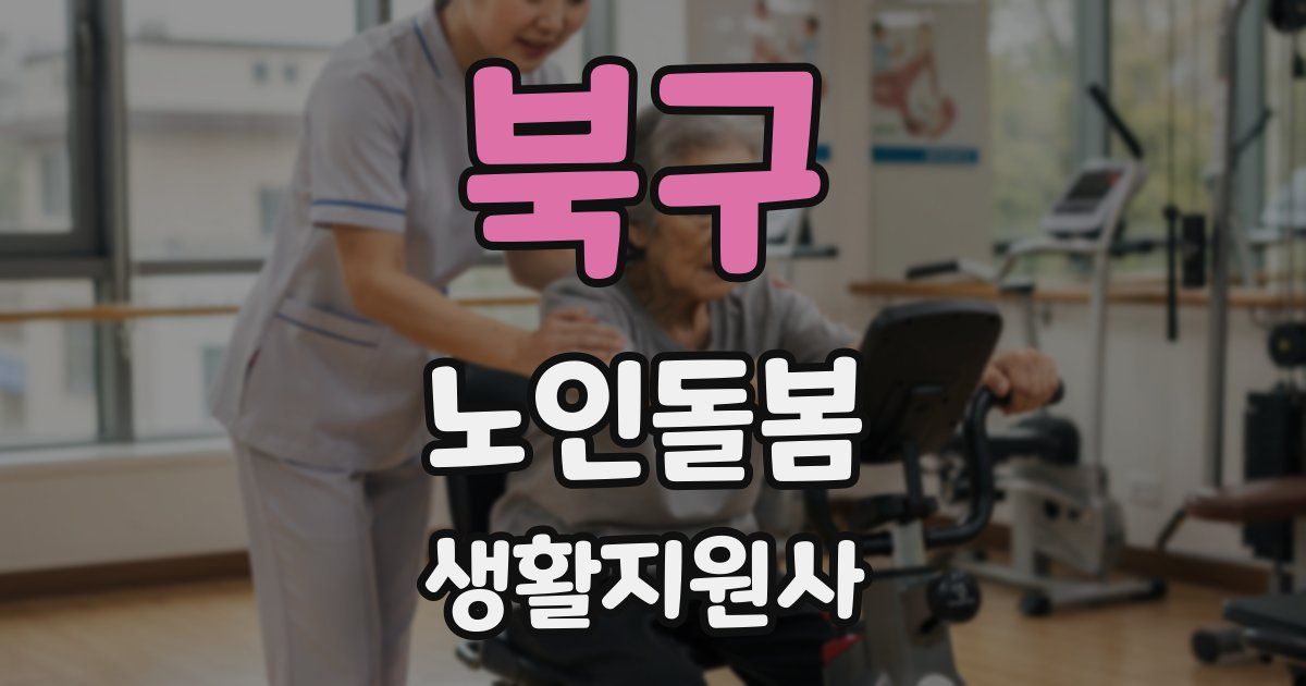 북구 노인돌봄생활지원사 자격증