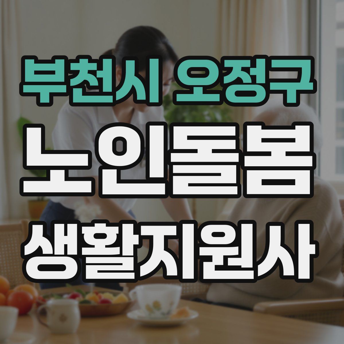 부천시 오정구 노인돌봄생활지원사 자격증