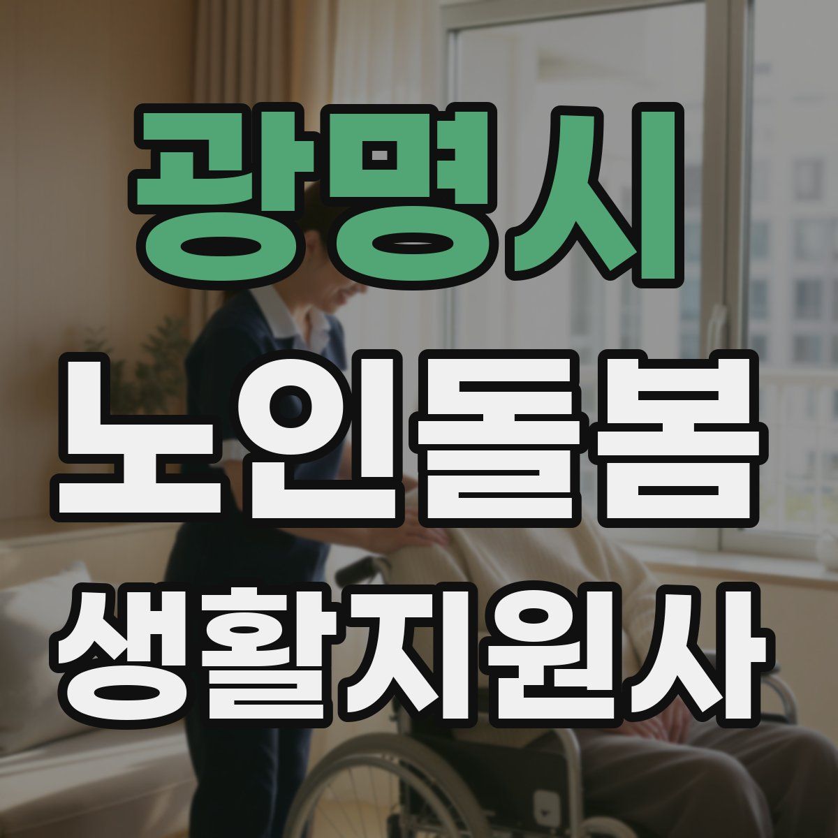 광명시 노인돌봄생활지원사 자격증