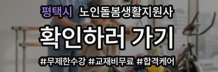 평택시 노인돌봄생활지원사 자격증