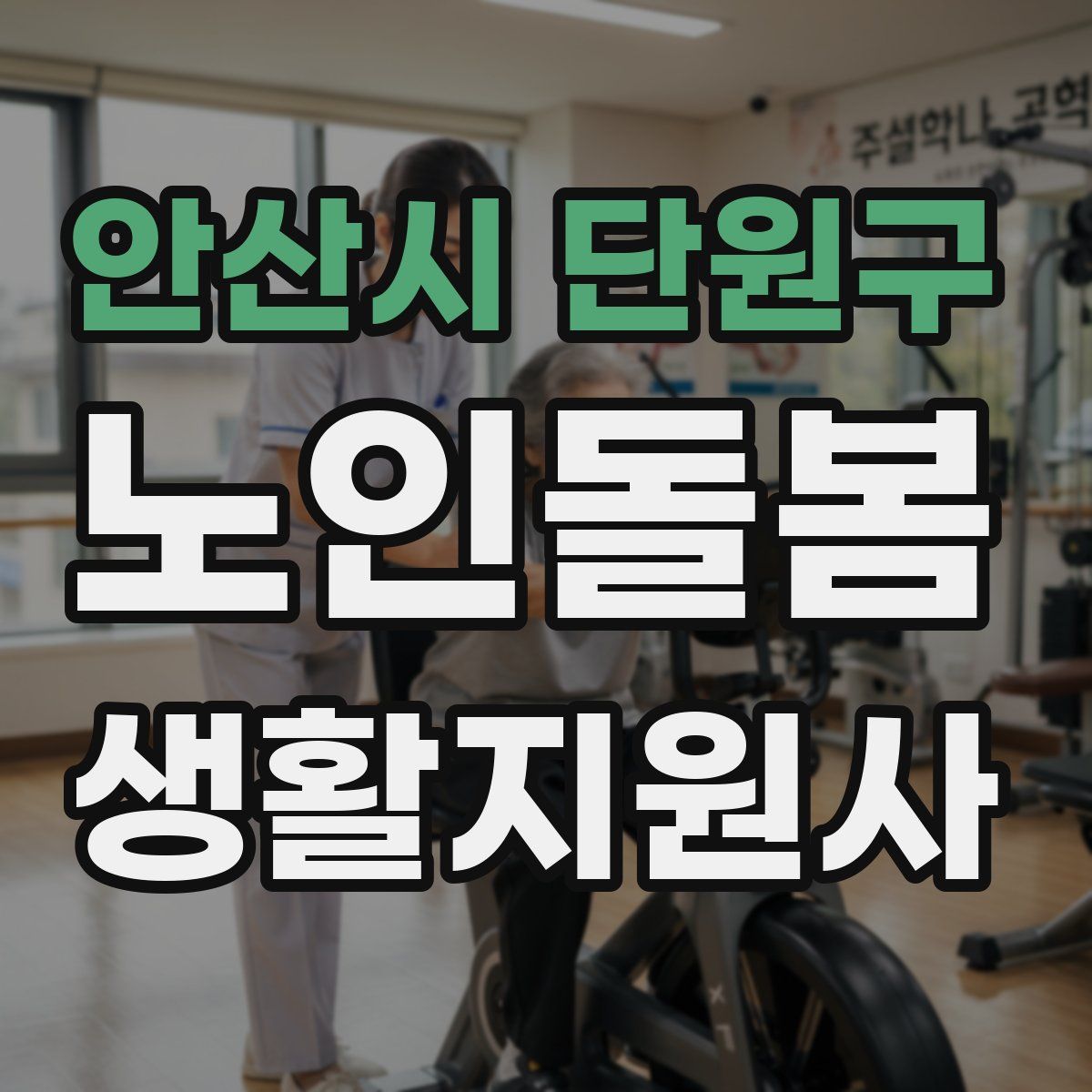 안산시 단원구 노인돌봄생활지원사 자격증