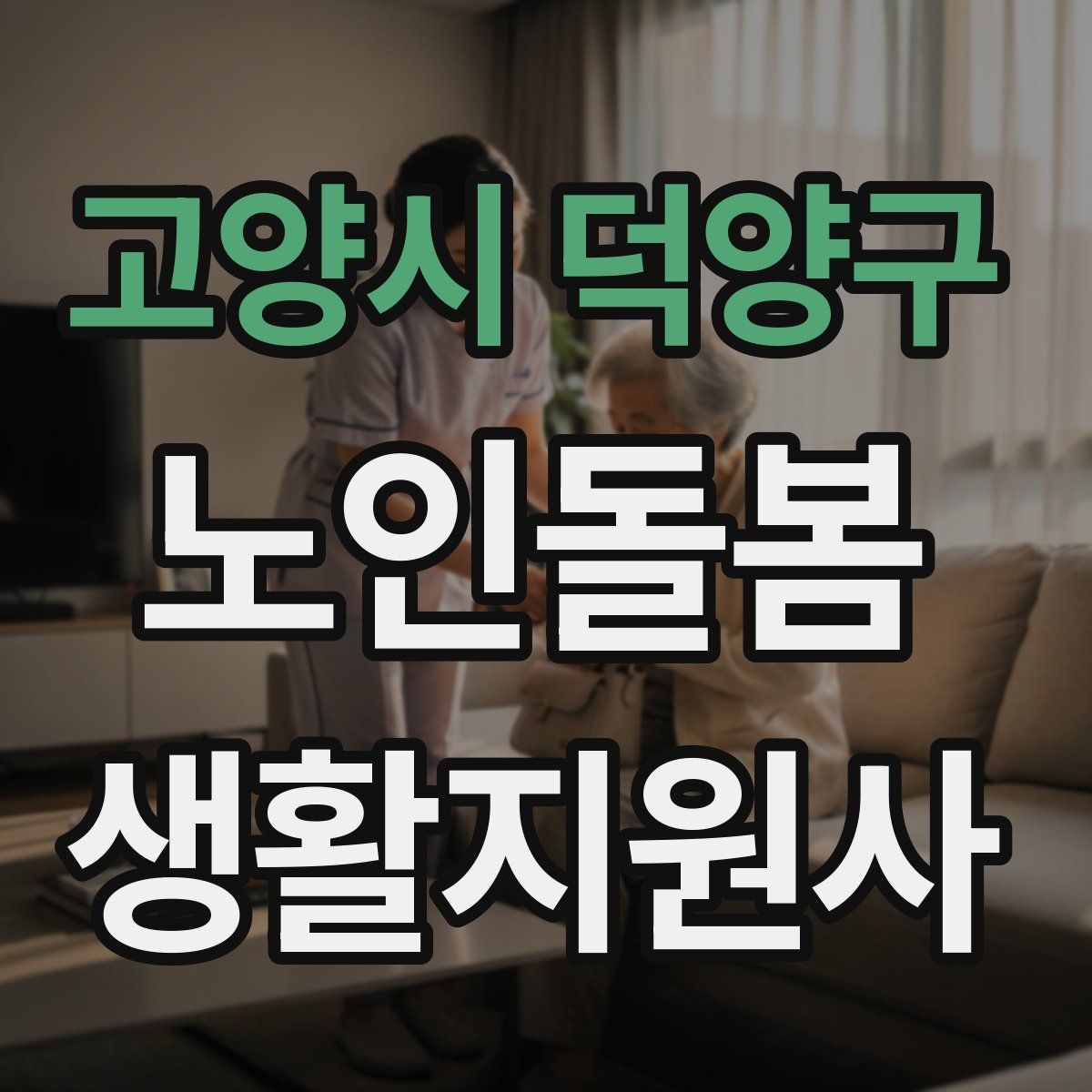 고양시 덕양구 노인돌봄생활지원사 자격증