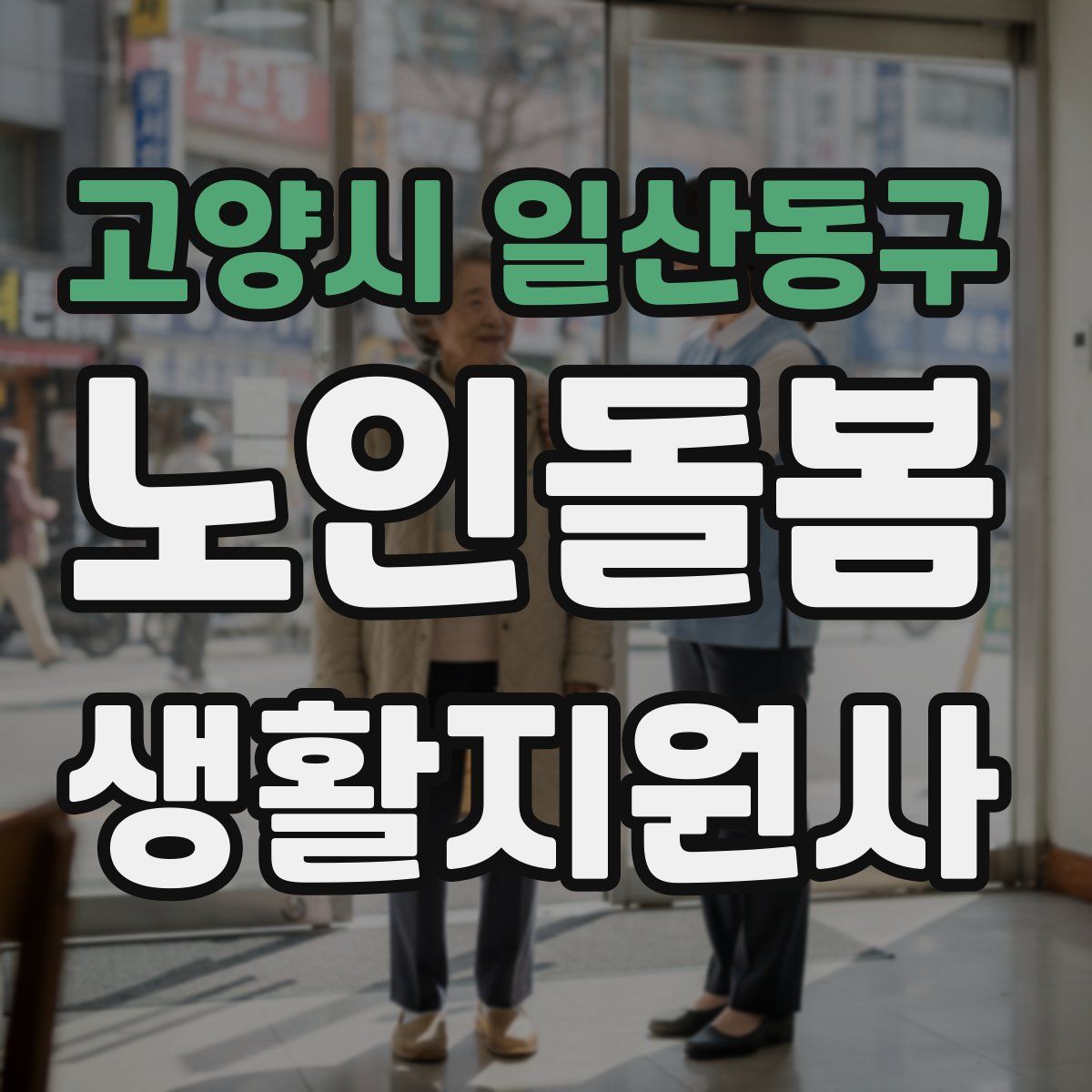 고양시 일산동구 노인돌봄생활지원사 자격증
