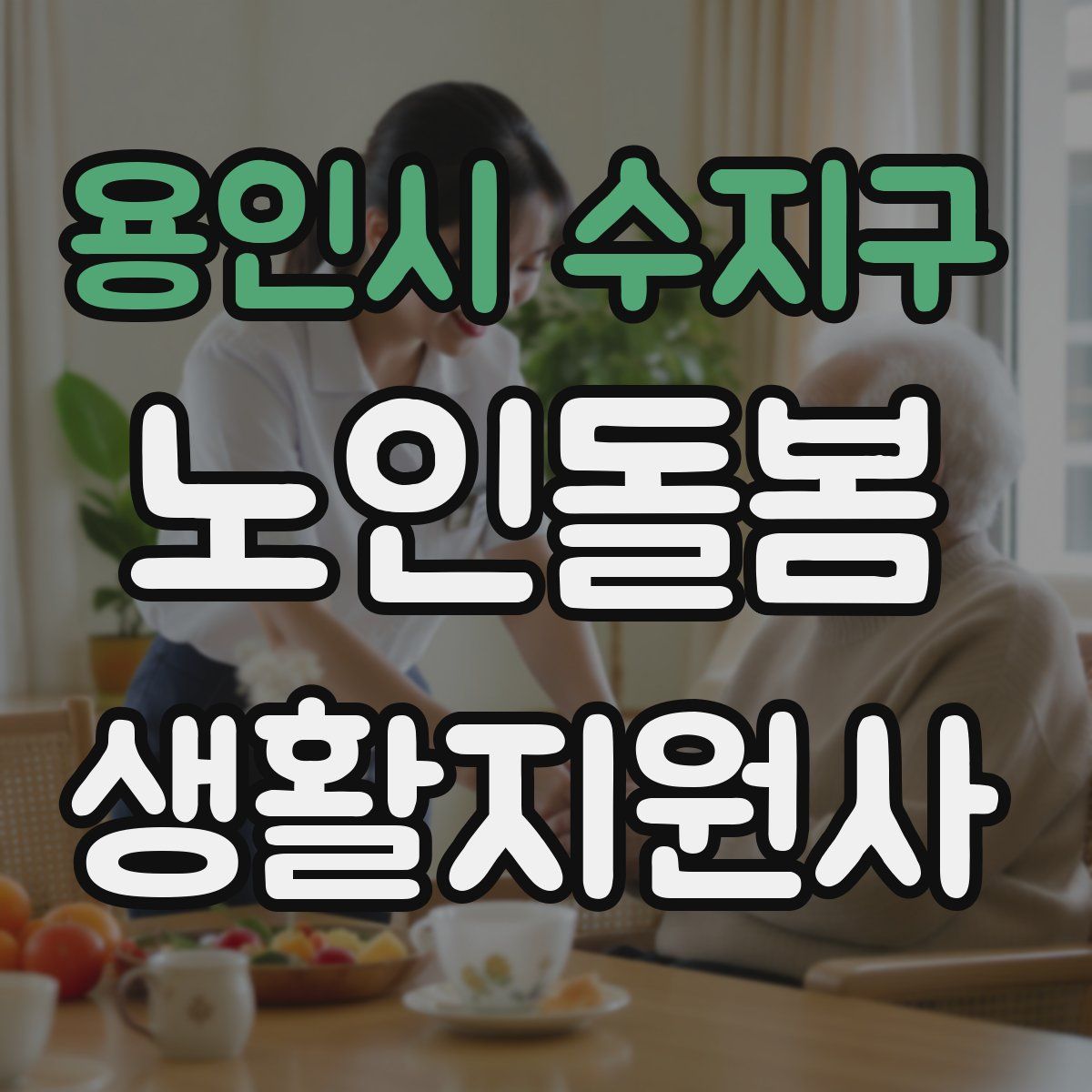 용인시 수지구 노인돌봄생활지원사 자격증