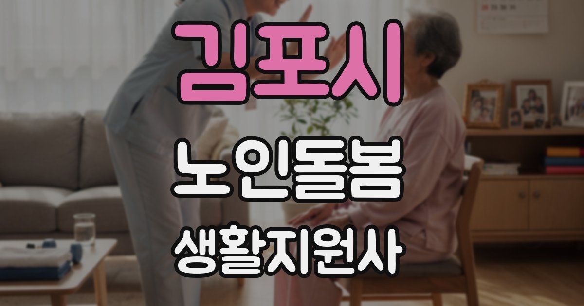 김포시 노인돌봄생활지원사 자격증