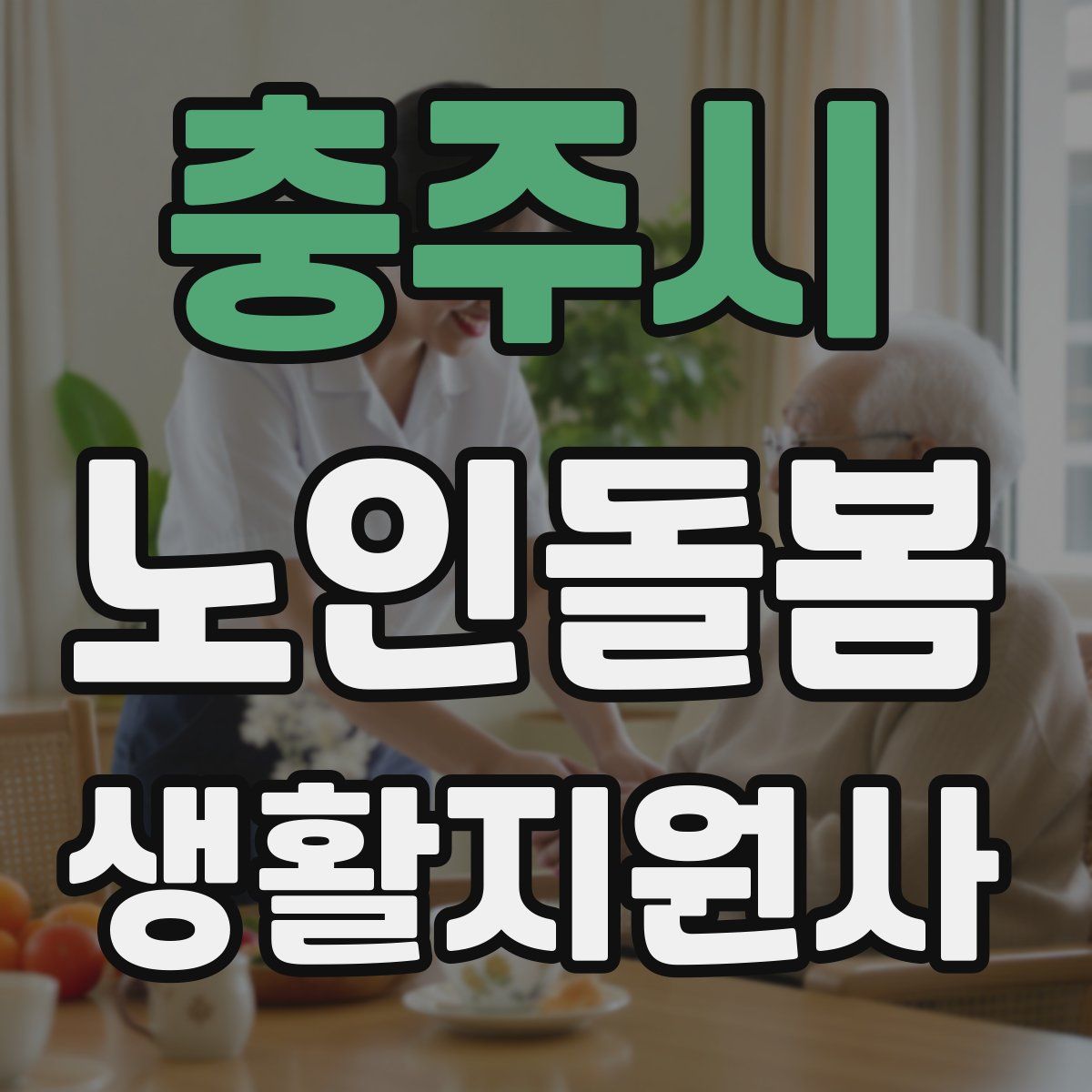 충주시 노인돌봄생활지원사 자격증