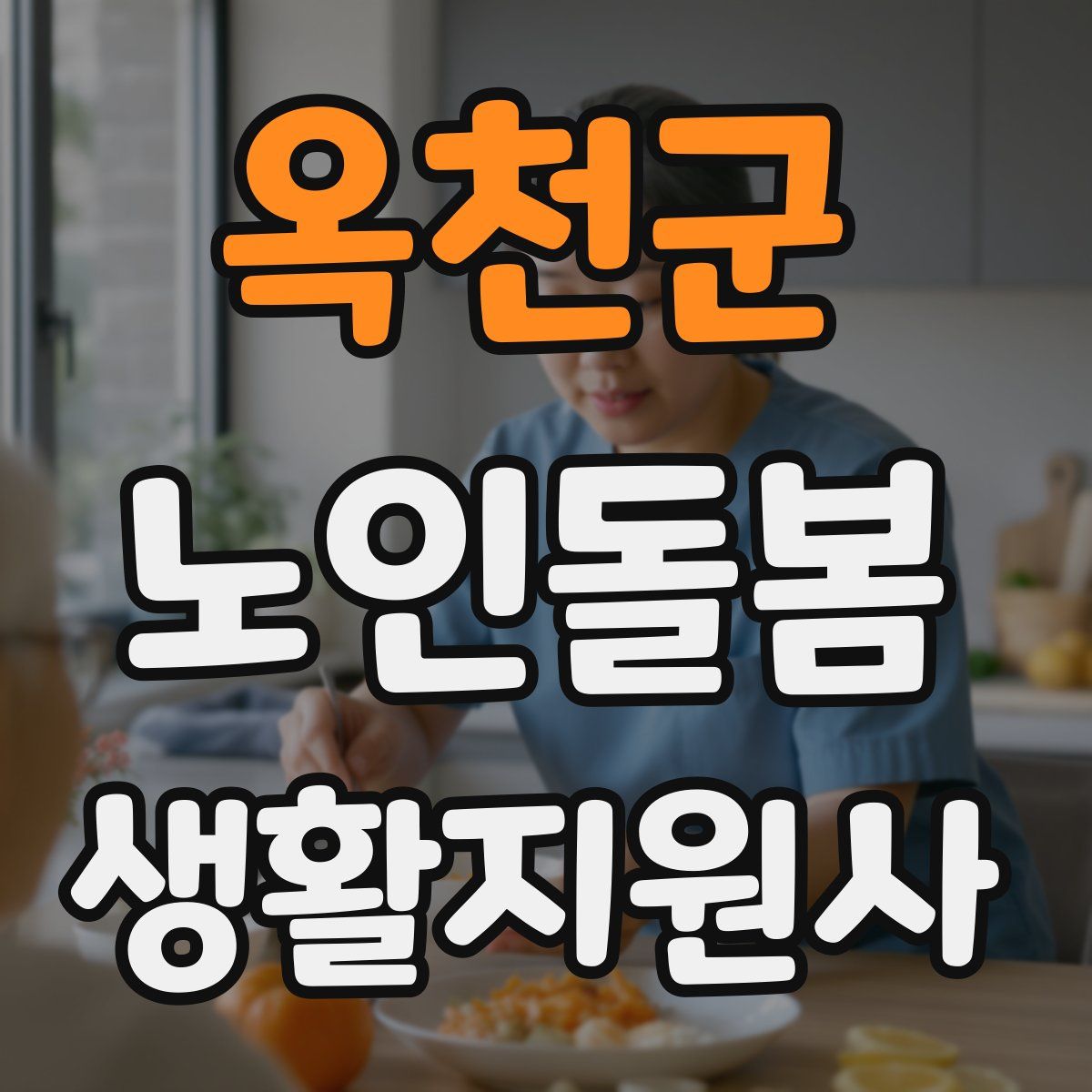 옥천군 노인돌봄생활지원사 자격증