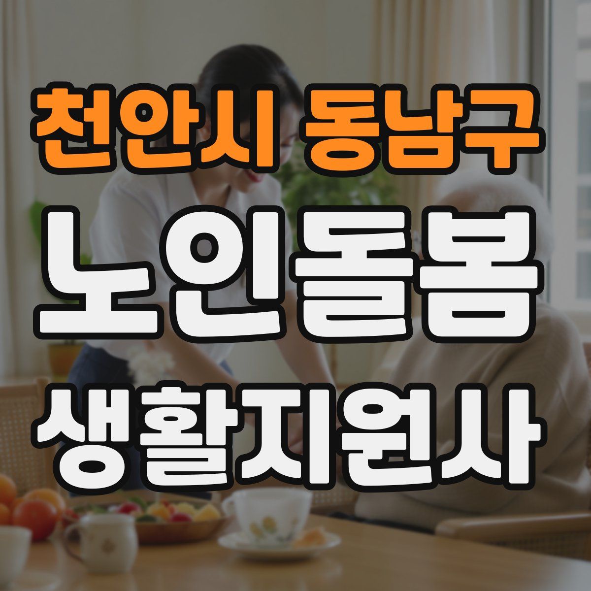 천안시 동남구 노인돌봄생활지원사 자격증