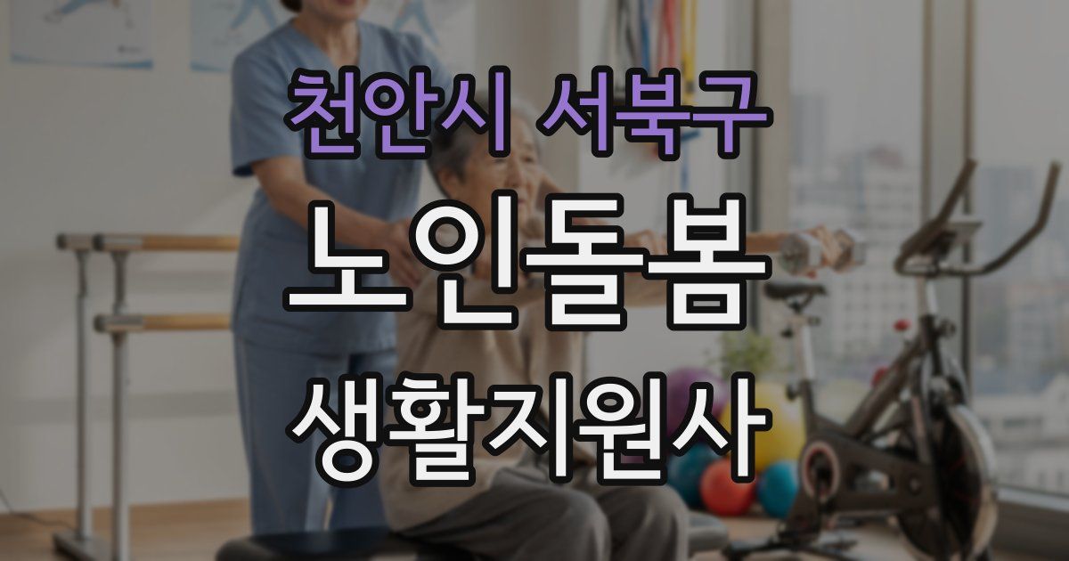 천안시 서북구 노인돌봄생활지원사 자격증