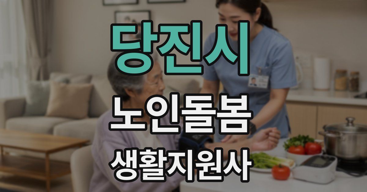 당진시 노인돌봄생활지원사 자격증