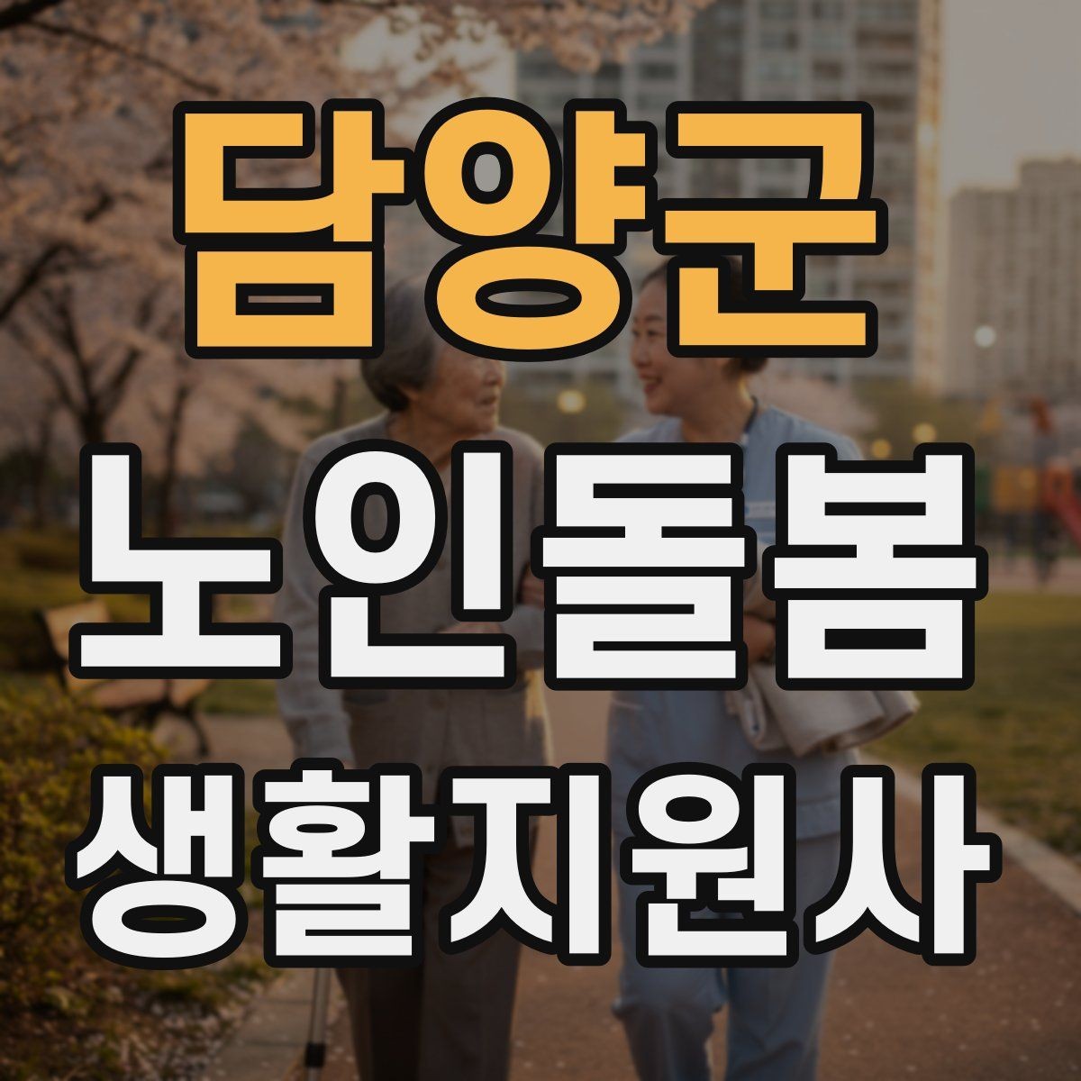 담양군 노인돌봄생활지원사 자격증 계단 이용이 불가피할 때 대처 방법