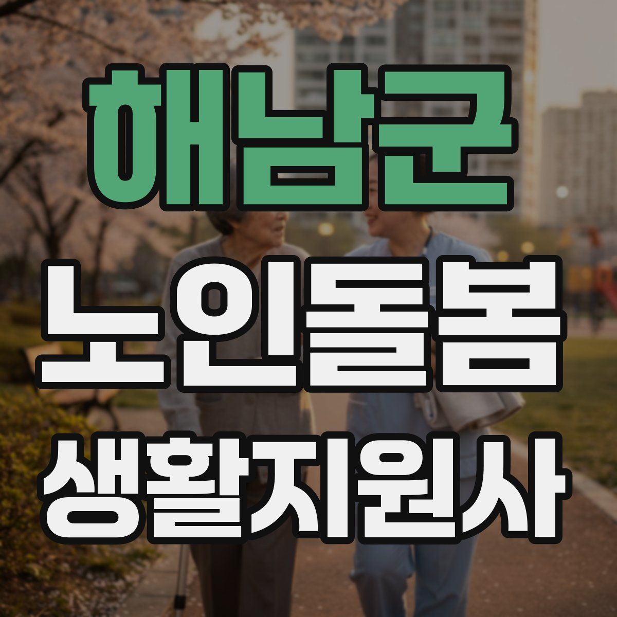 해남군 노인돌봄생활지원사 자격증