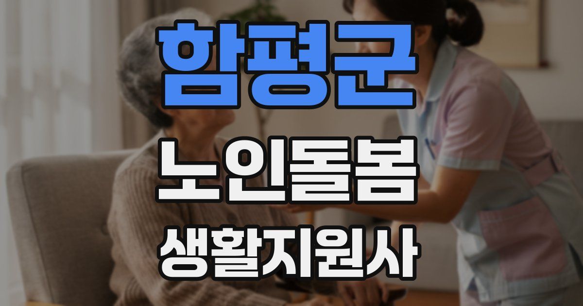 함평군 노인돌봄생활지원사 자격증