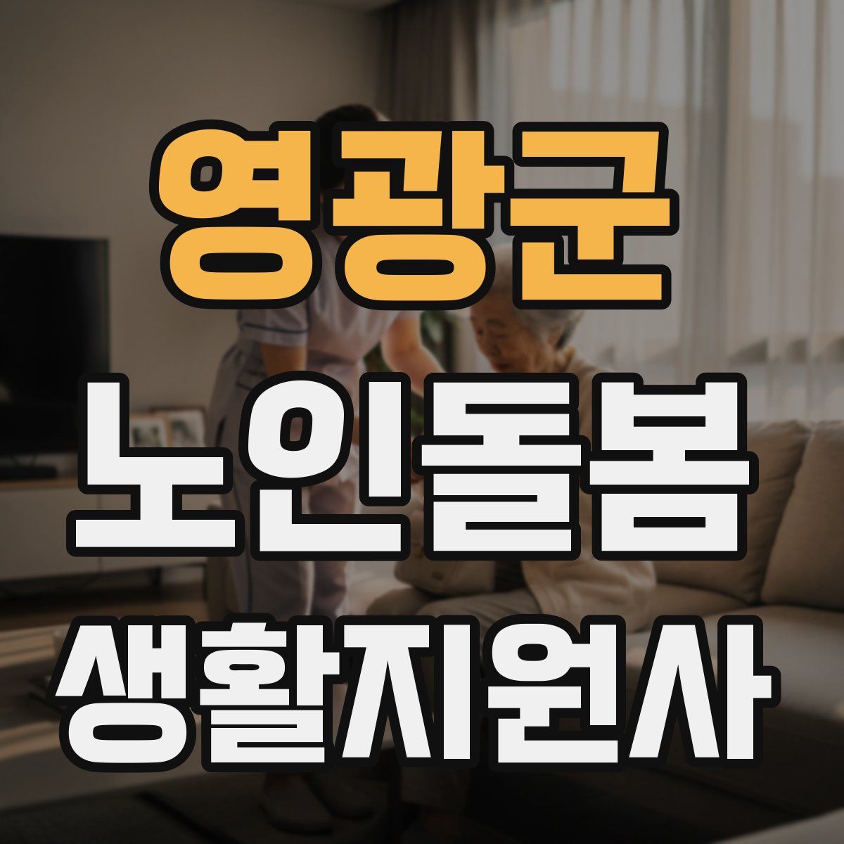 영광군 노인돌봄생활지원사 자격증
