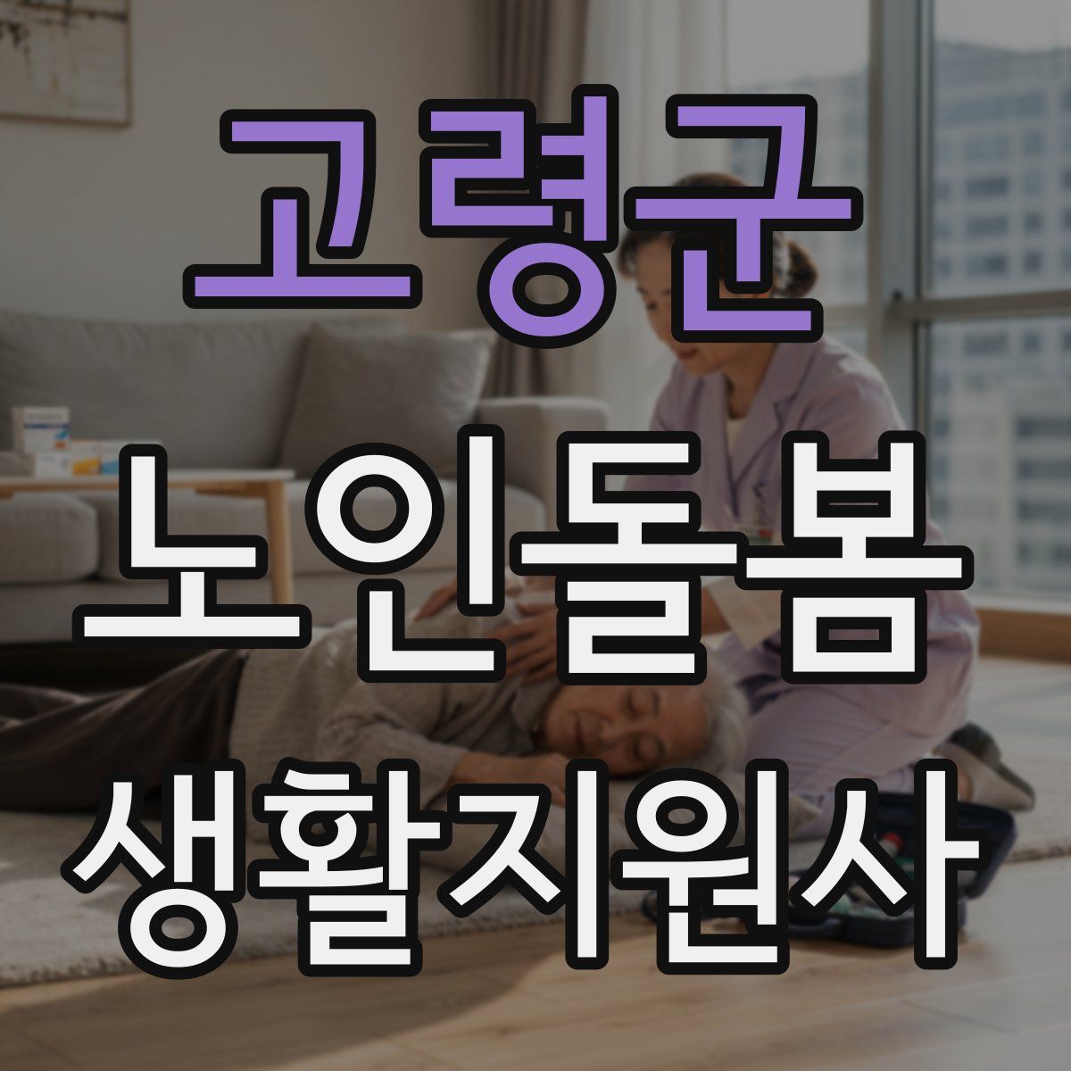 고령군 노인돌봄생활지원사 자격증
