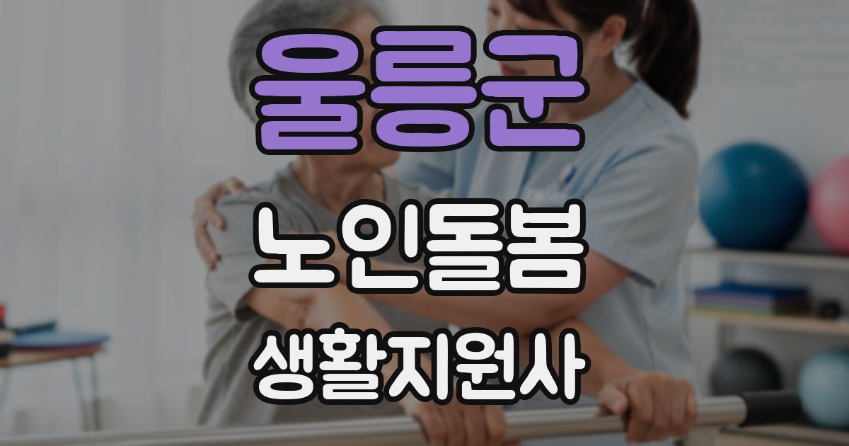 울릉군 노인돌봄생활지원사 자격증