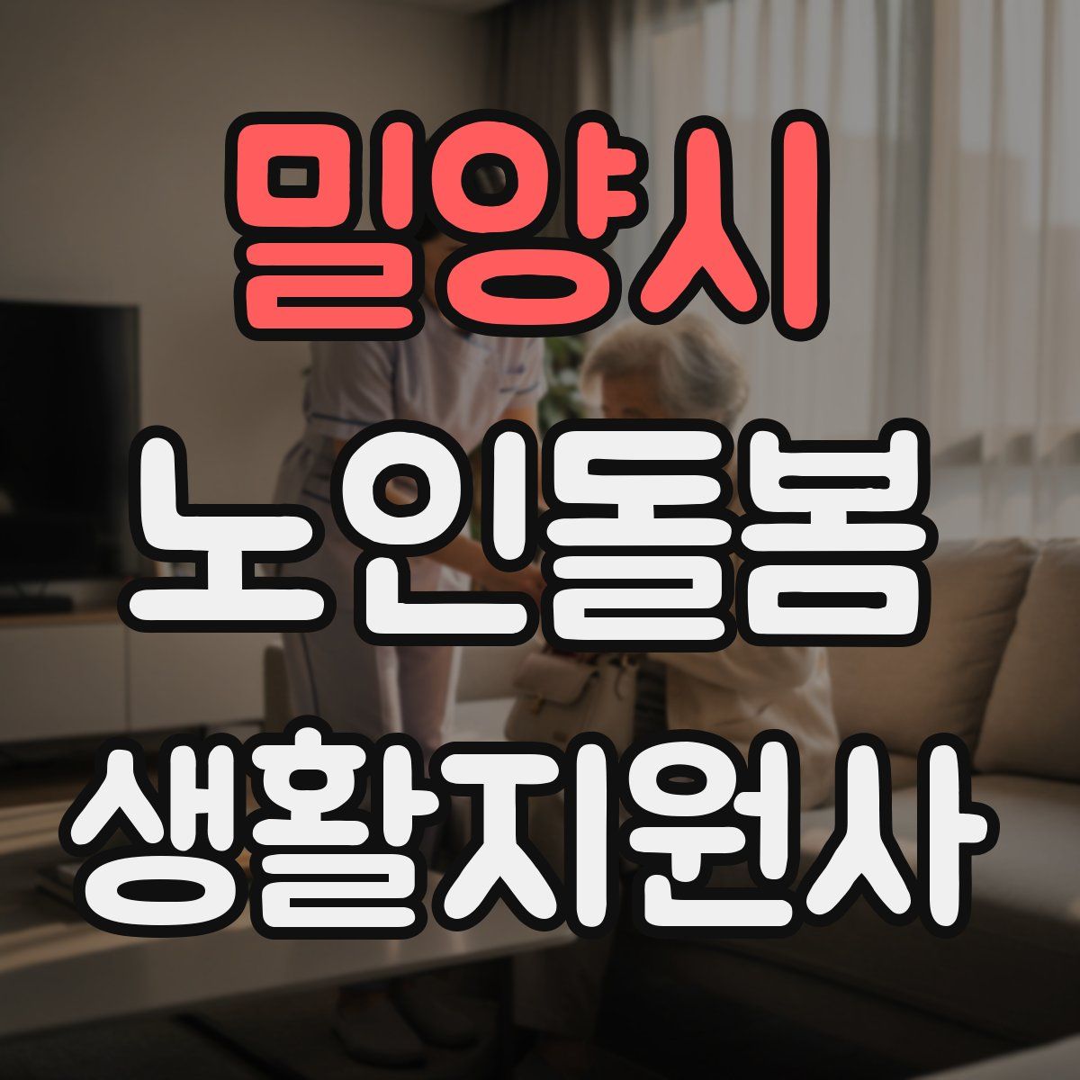 밀양시 노인돌봄생활지원사 자격증