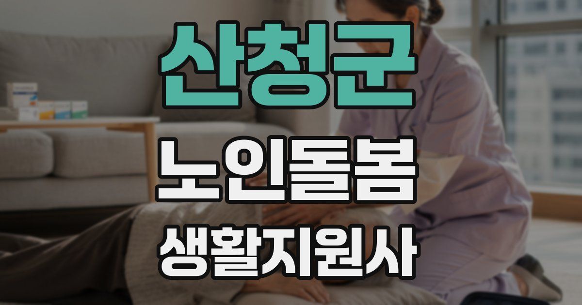 산청군 노인돌봄생활지원사 자격증