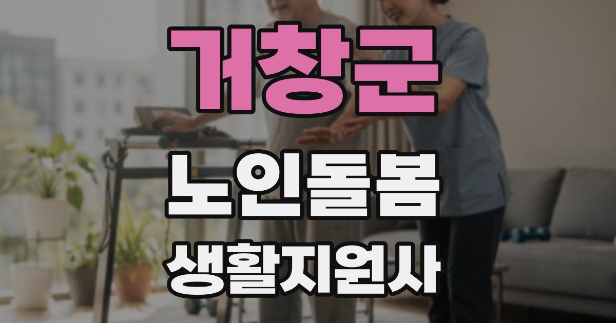 거창군 노인돌봄생활지원사 자격증