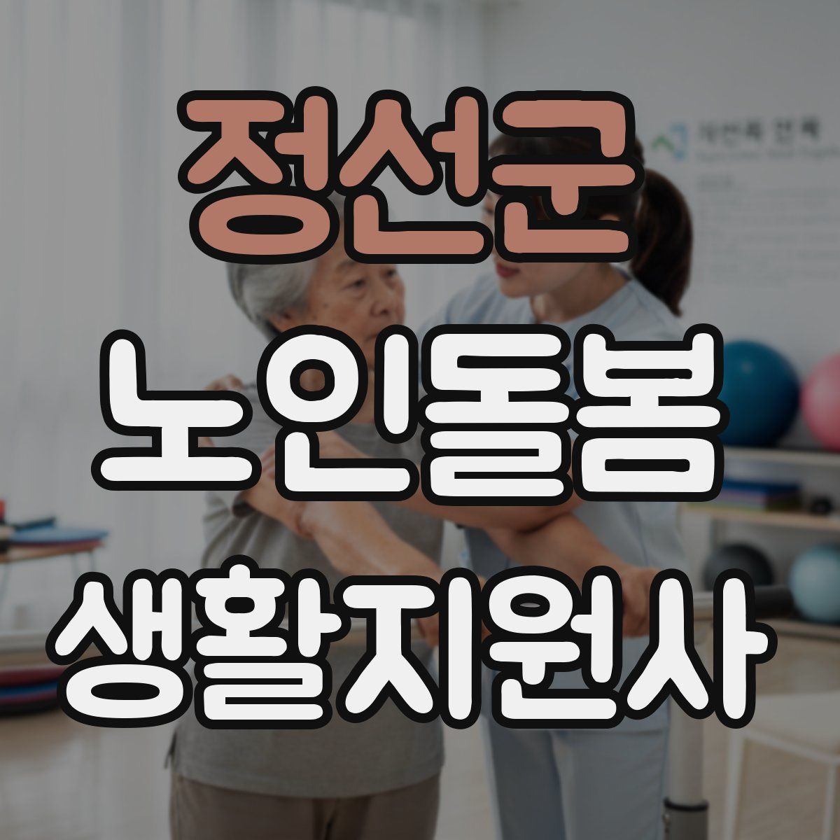 정선군 노인돌봄생활지원사 자격증