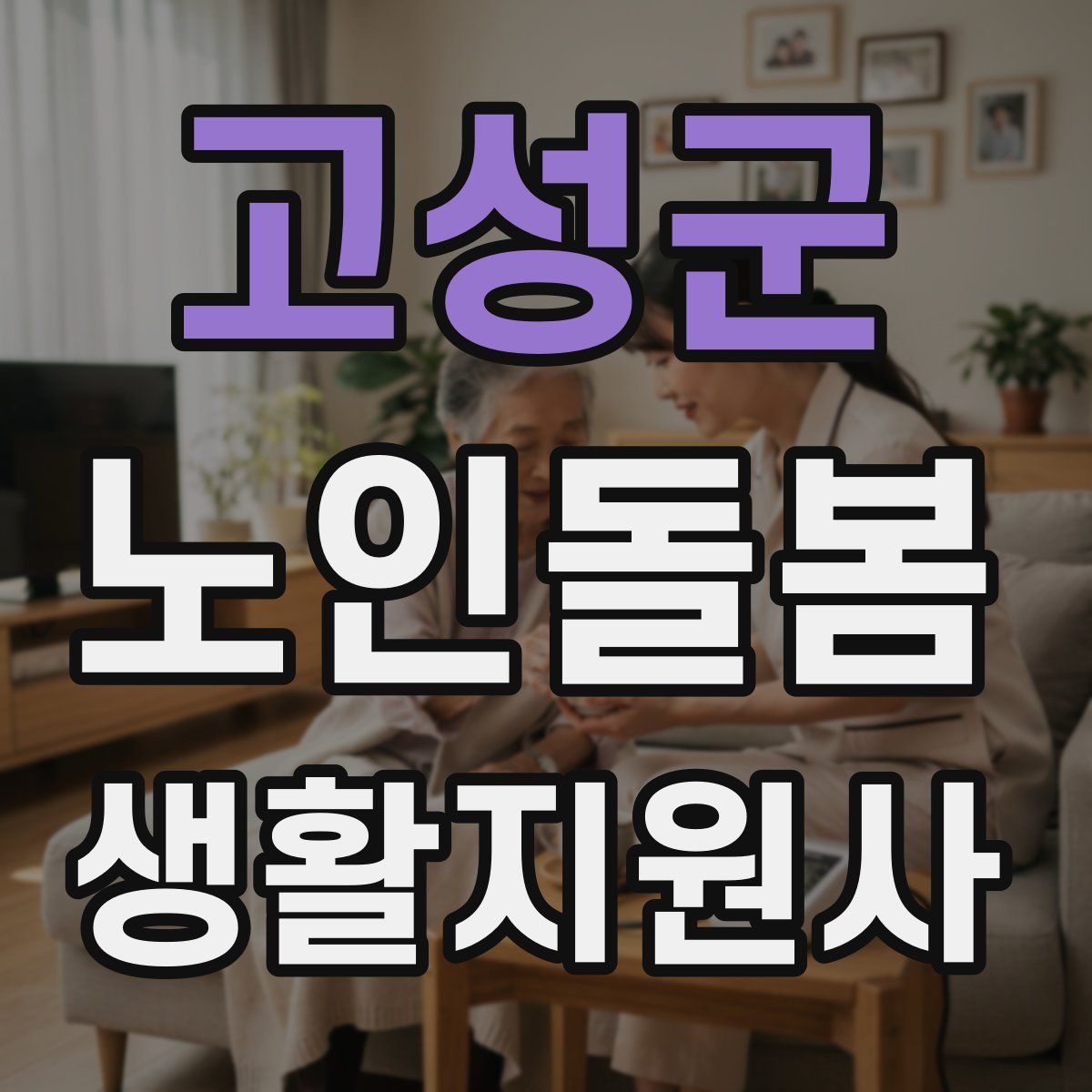 고성군 노인돌봄생활지원사 자격증