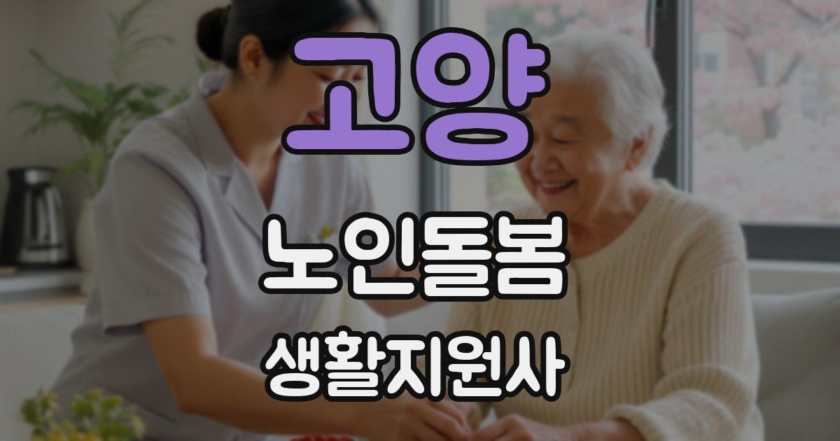 고양 노인돌봄생활지원사 자격증