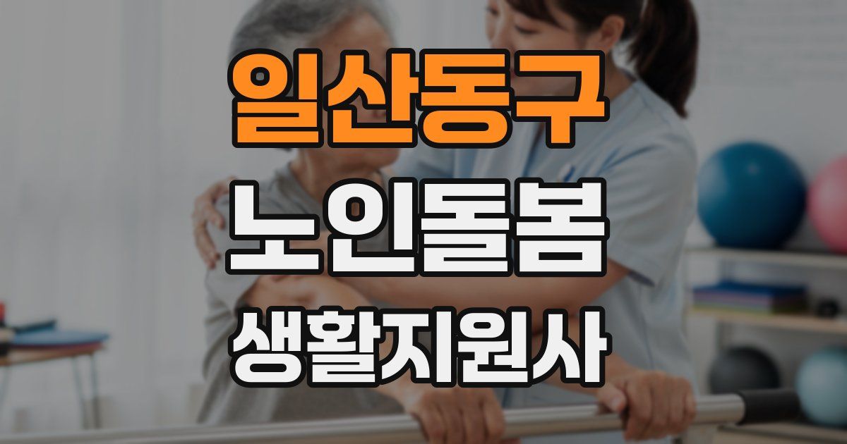 일산동구 노인돌봄생활지원사 자격증