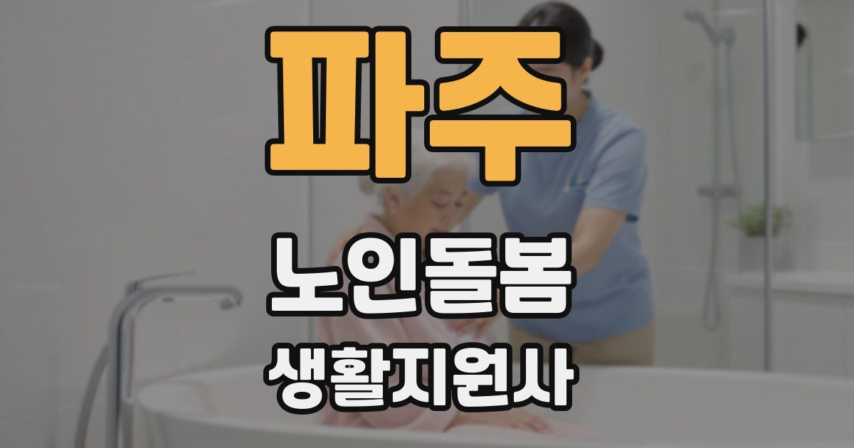 파주 노인돌봄생활지원사 자격증