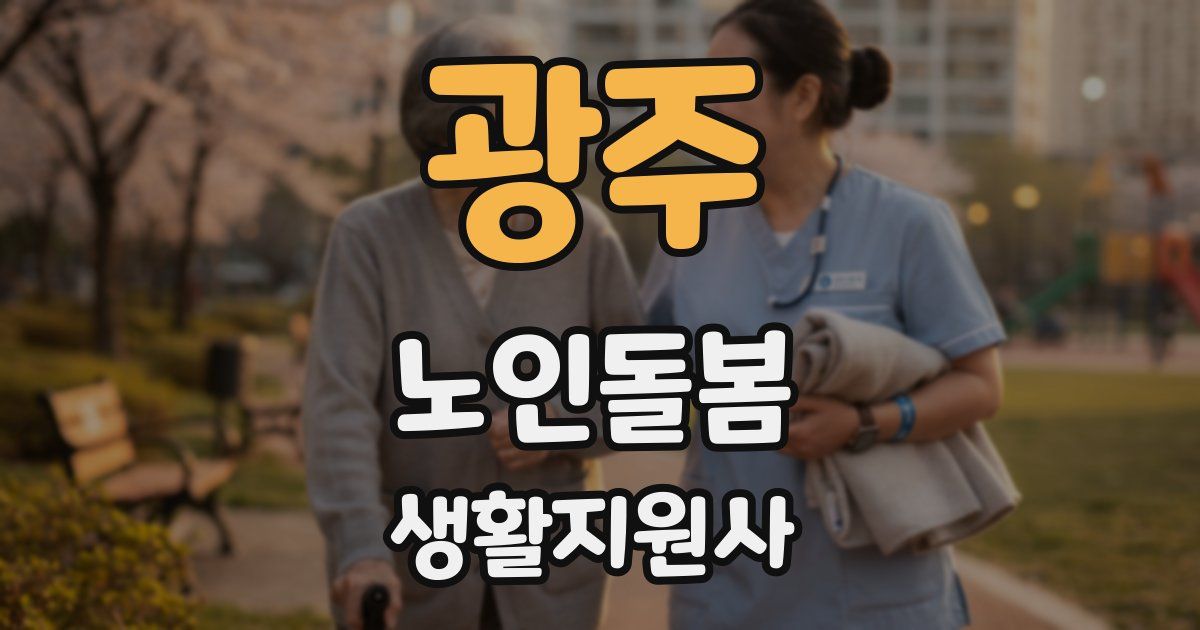 광주 노인돌봄생활지원사 자격증
