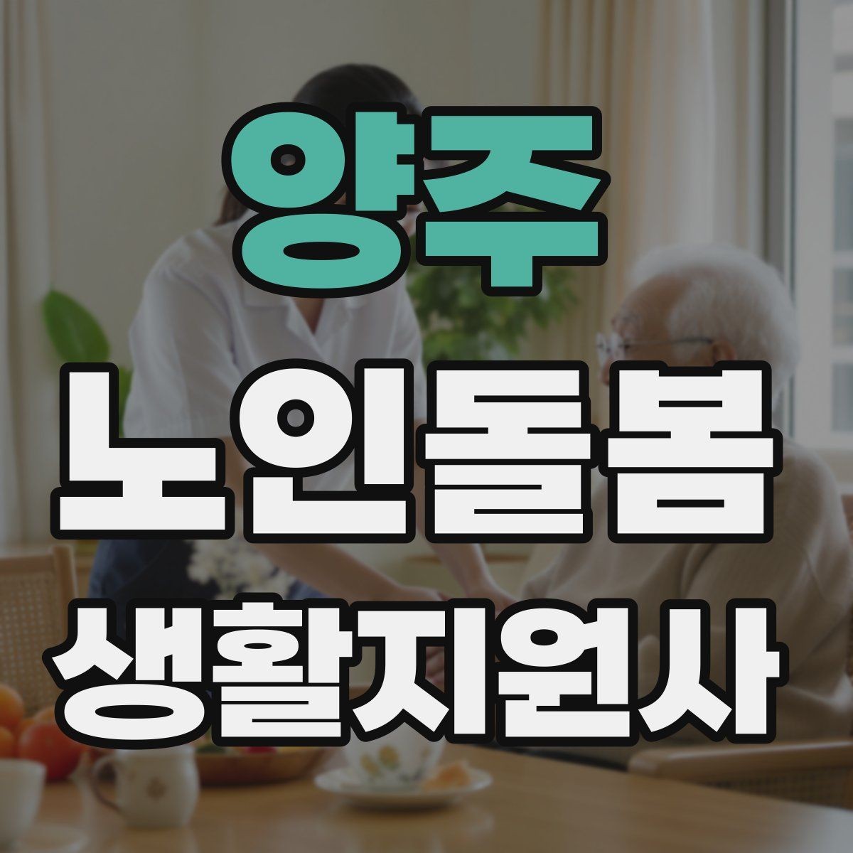 양주 노인돌봄생활지원사 자격증 우천 폭염 한파에 방문 시 준비물