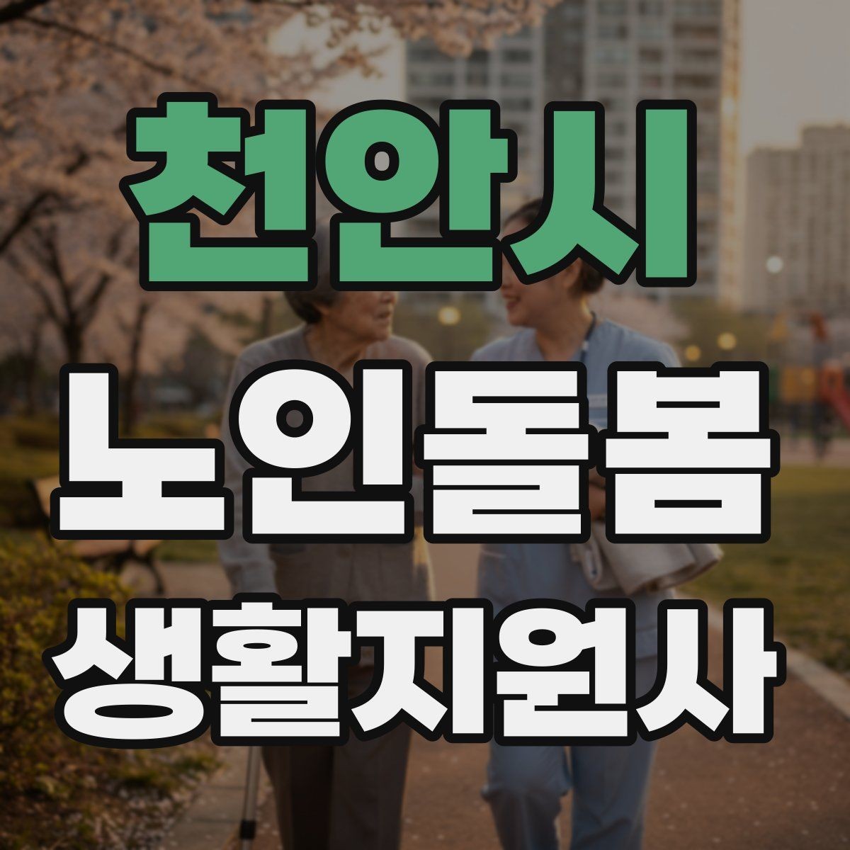 천안시 노인돌봄생활지원사 자격증 보호자 이웃 연락처 정리 방법