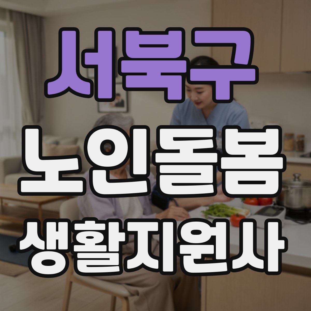 서북구 노인돌봄생활지원사 자격증
