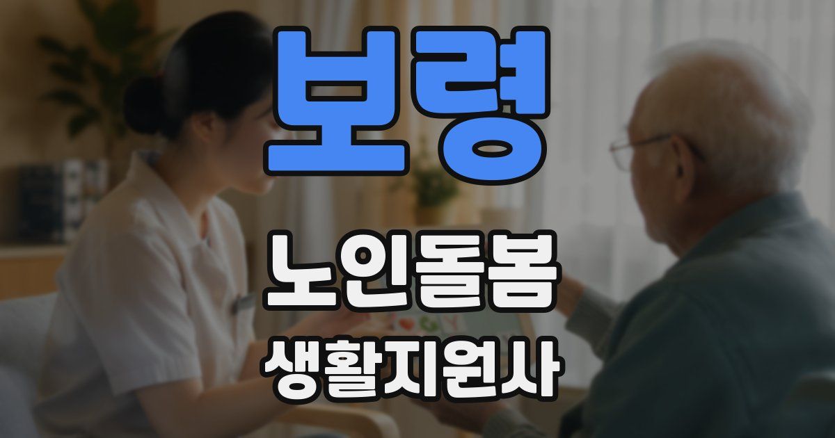 보령 노인돌봄생활지원사 자격증