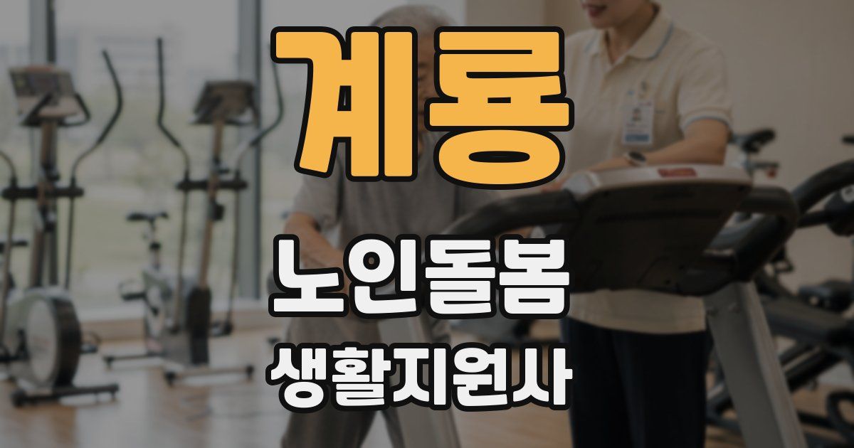 계룡 노인돌봄생활지원사 자격증