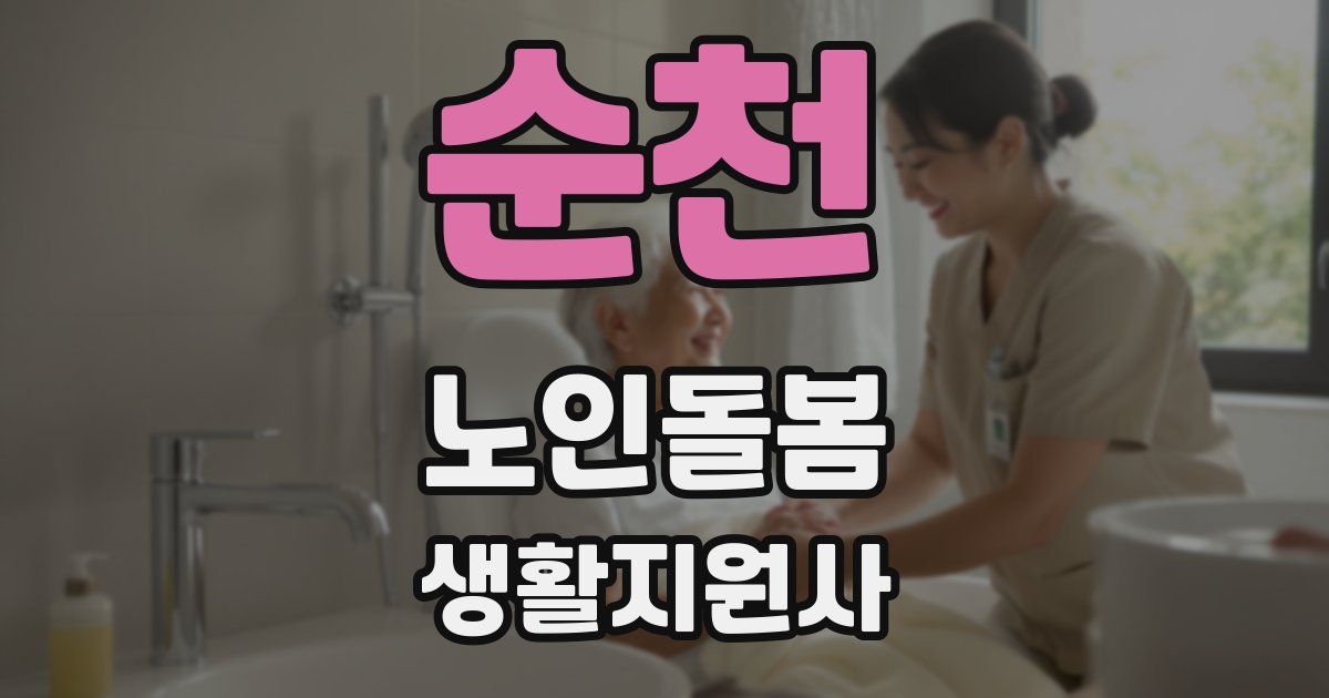 순천 노인돌봄생활지원사 자격증