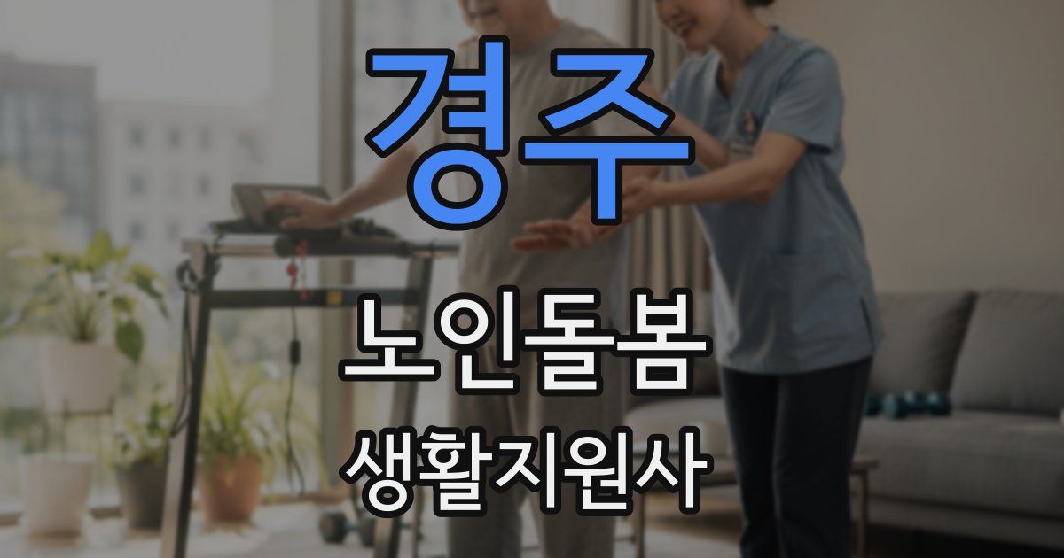 경주 노인돌봄생활지원사 자격증